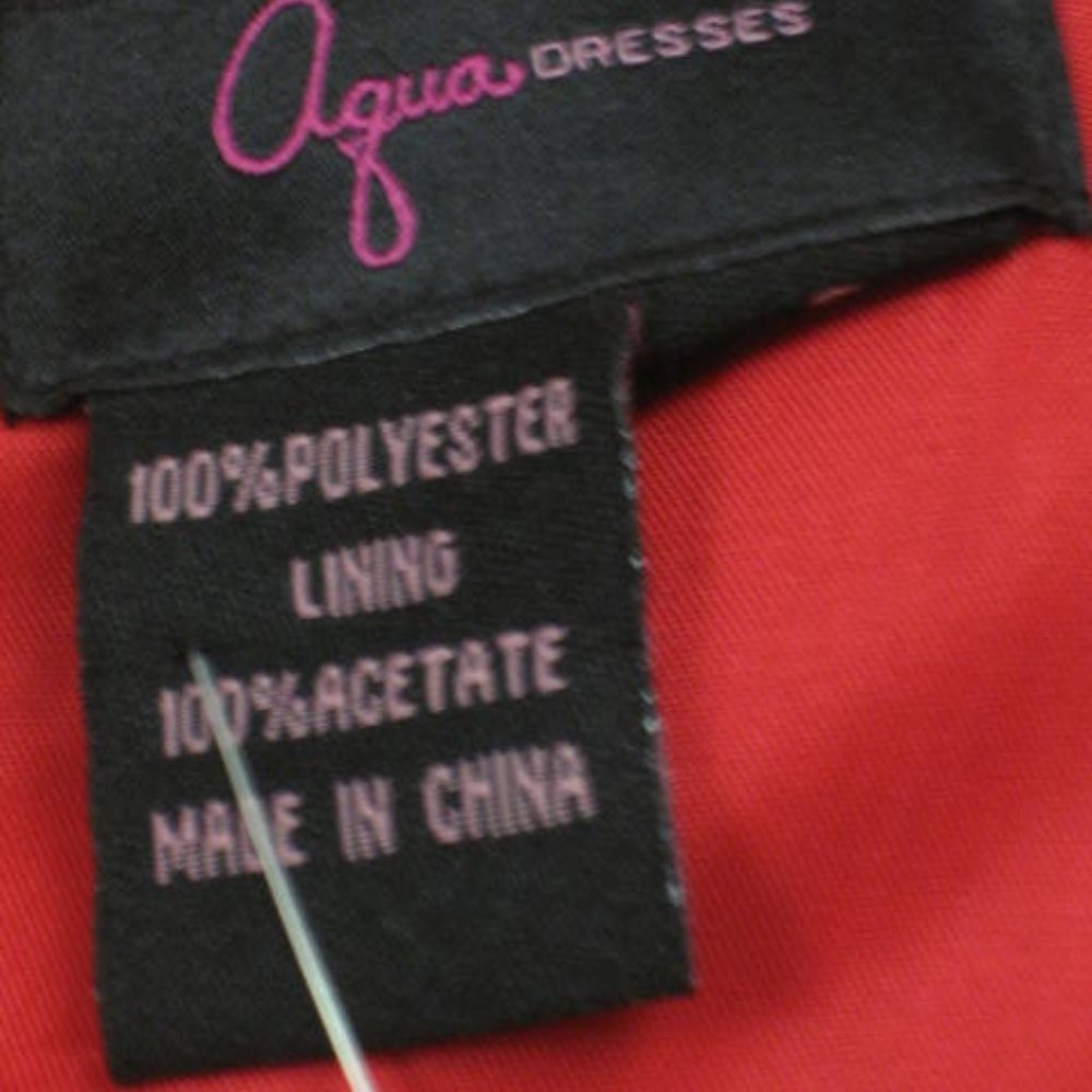 AQUA Coral Strapless Pleated Belted Flow Mini Dress 10 New - Picture 6 of 6